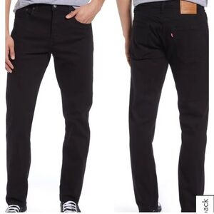 NWT Levi Strauss 502 Regular Taper Black Jeans 2-Way Stretch Slight Taper 36/32
